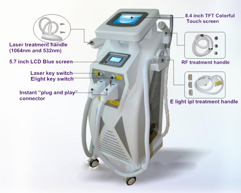 OPT+IPL+ELIGHT+RF+ND YAG LASER