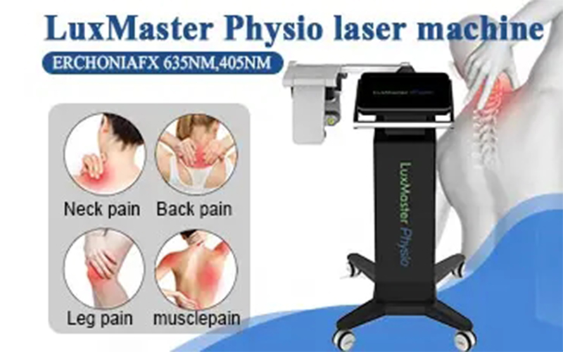 Vertical LuxMaster Physio 635nm 405nm Diode Laser Cold Laser Therapy Physiotherapy Therapy Machine