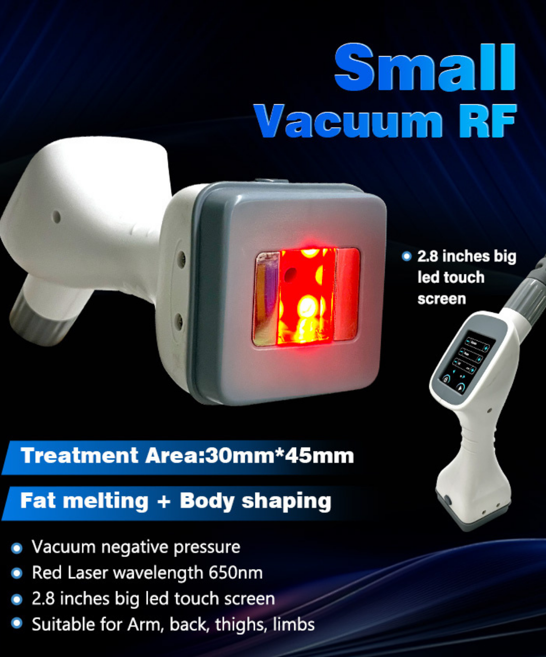 Professional 5 in 1 Body Contouring and Skin Tightening Machine with Vacuum Roller RF and Infrared Laser Therapy