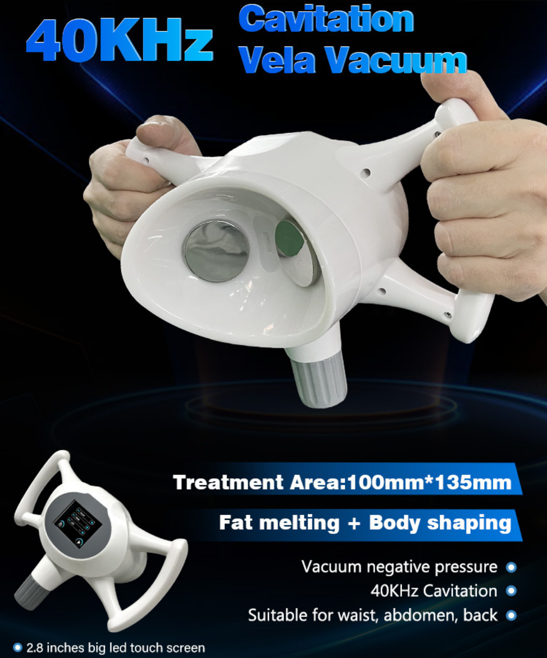 Professional 5 in 1 Body Contouring and Skin Tightening Machine with Vacuum Roller RF and Infrared Laser Therapy